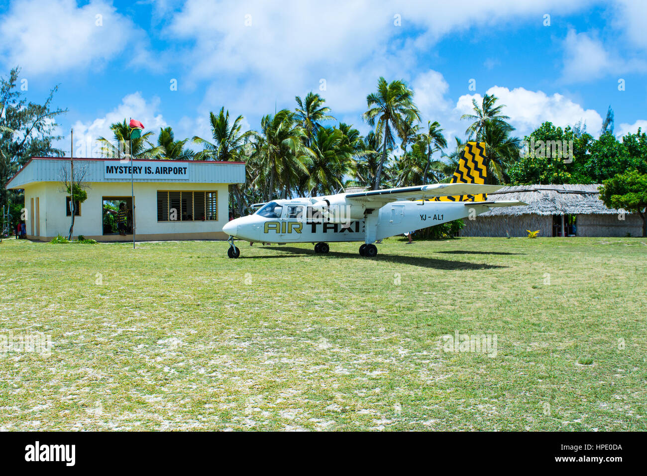 Mystery Island Airport, Aneityum Vanuatu Stock Photo