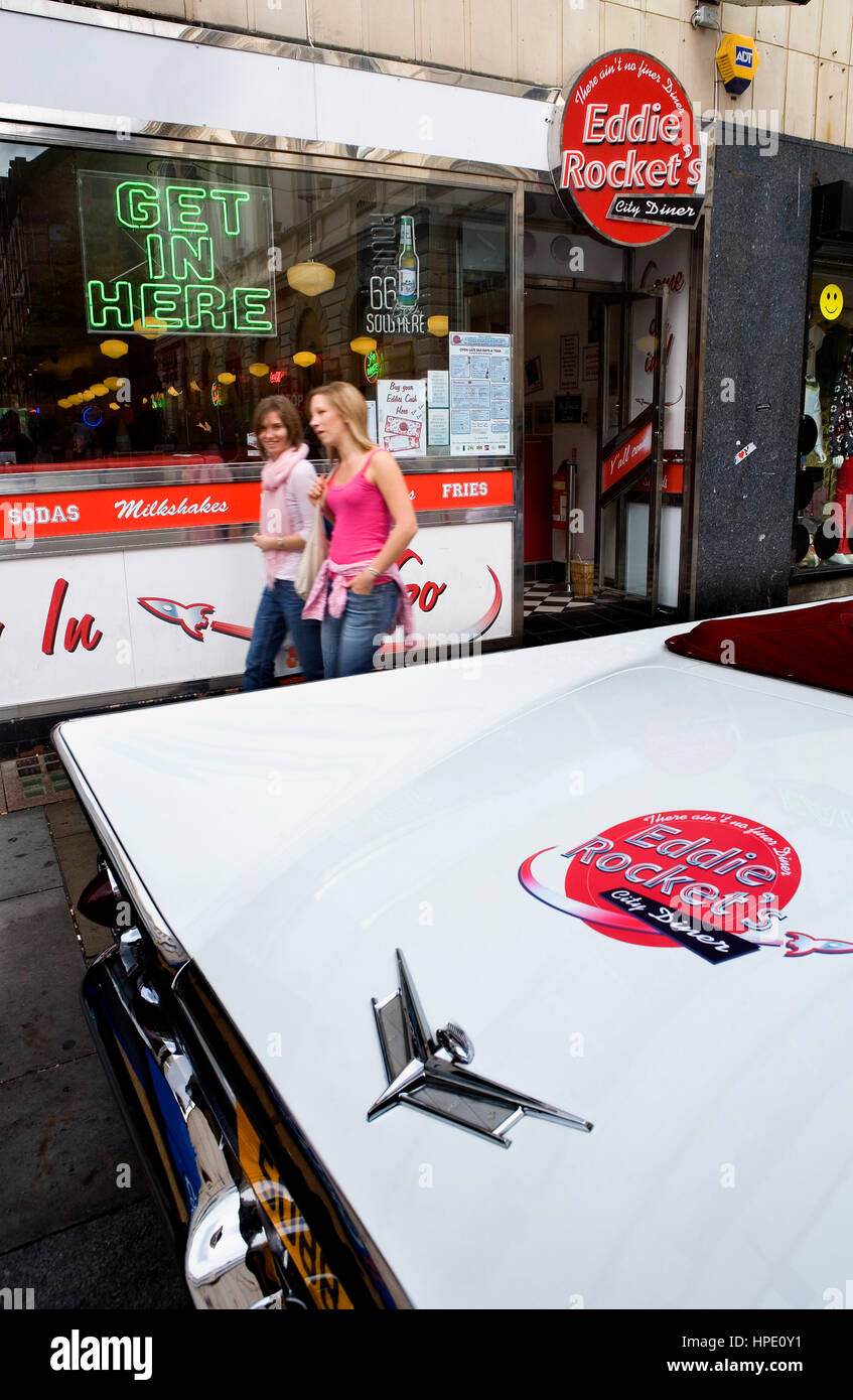 Eddie Rocket´s restaurant. Bold Street 70. Liverpool. England. UK Stock