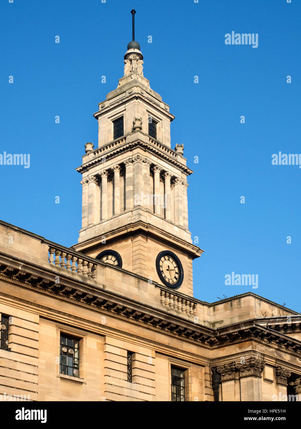 Clock Tower at the Guildhall in Hull Yorkshire England Stock Photo Alamy