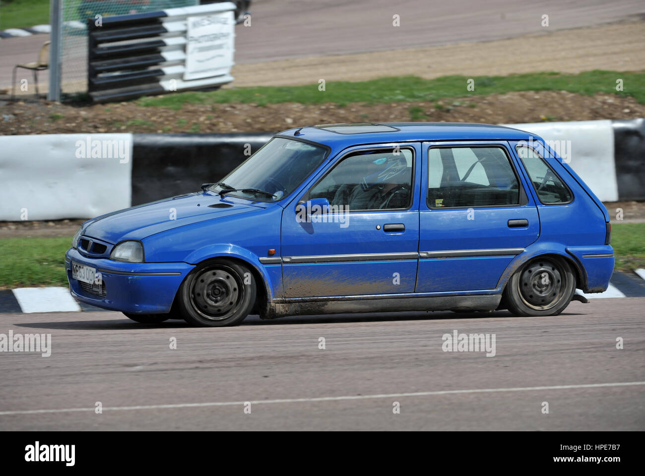 Austin Rover Metro (Rover 100) racing on a track day at Lydden Hill in Kent  Stock Photo - Alamy