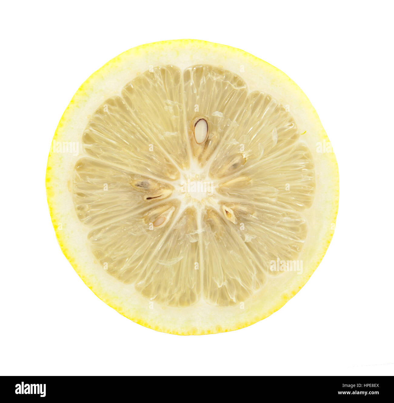 slice of fresh lemon isolated on white background Stock Photo - Alamy