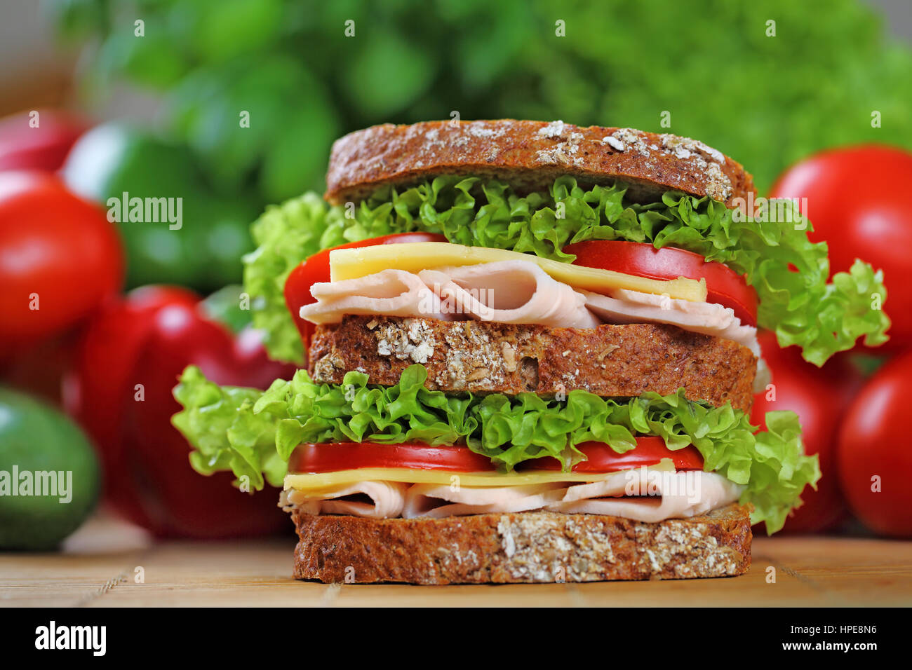 Ham sandwich brown bread hires stock photography and images Alamy