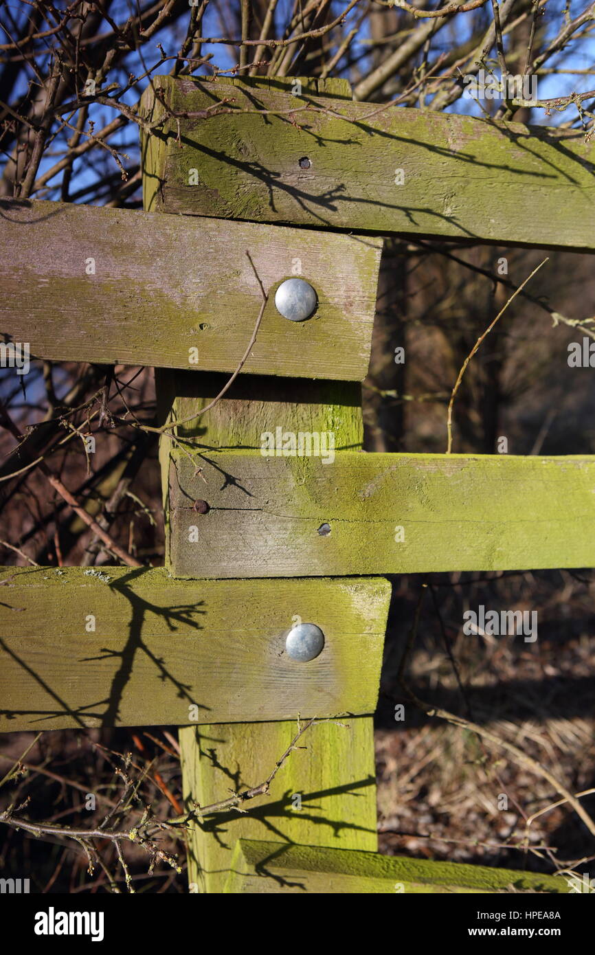 Wooden Fence Post joints Stock Photo Alamy