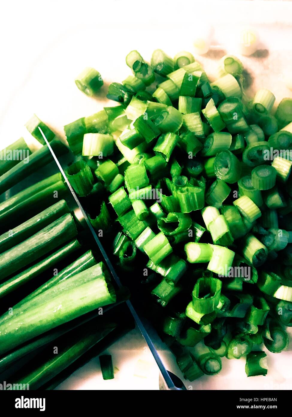 Spring onions Stock Photo