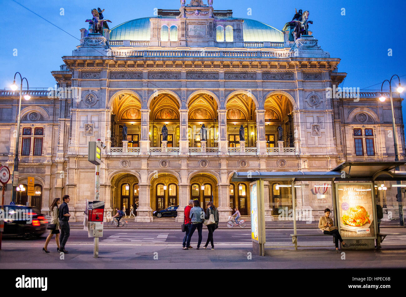 Staatsoper (Vienna State Opera), Ringstrasse, ring road,  Vienna, Austria, Europe Stock Photo