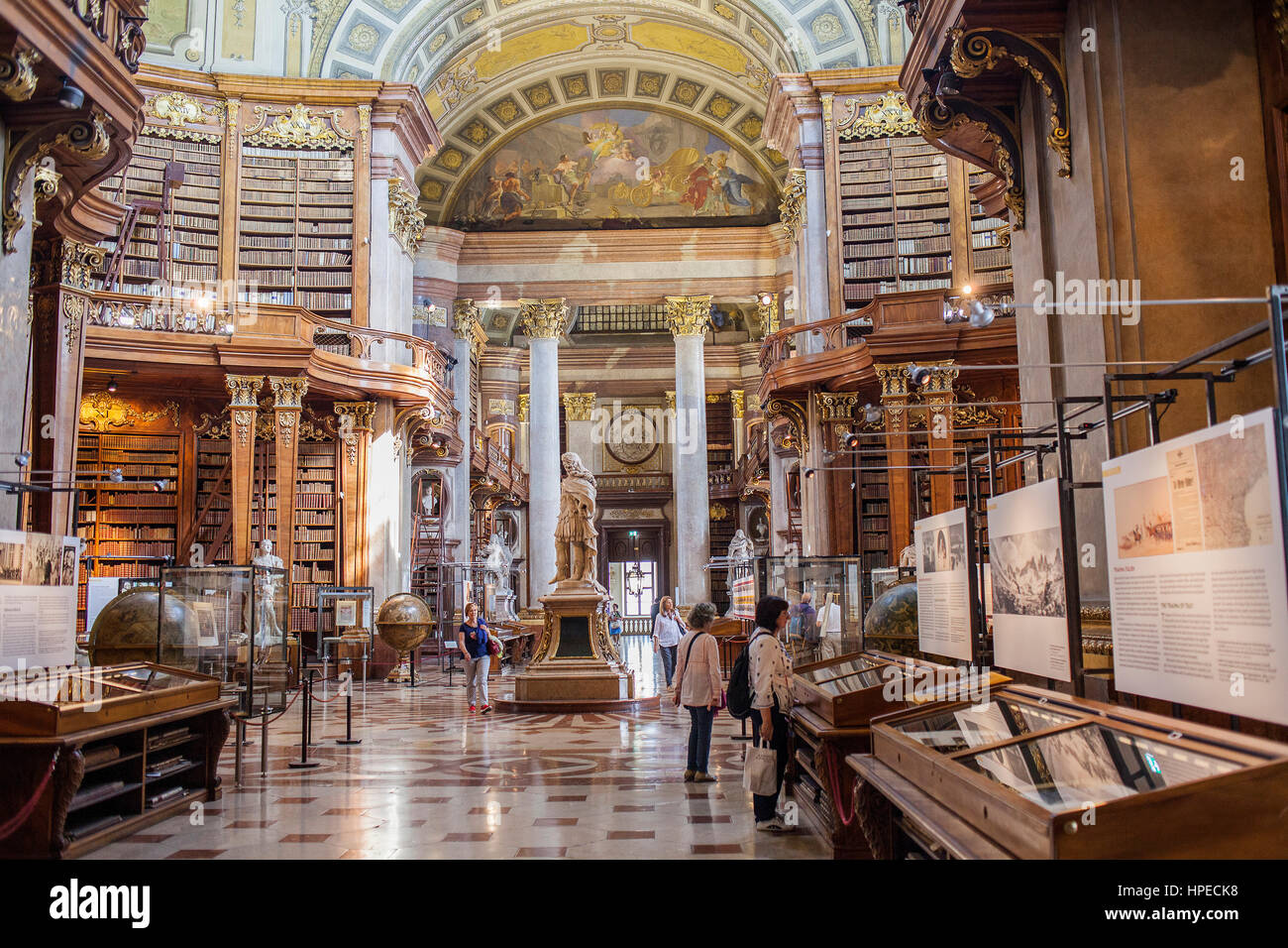 Austrian National Library, in Hofburg Palace,Vienna, Austria Stock Photo -  Alamy