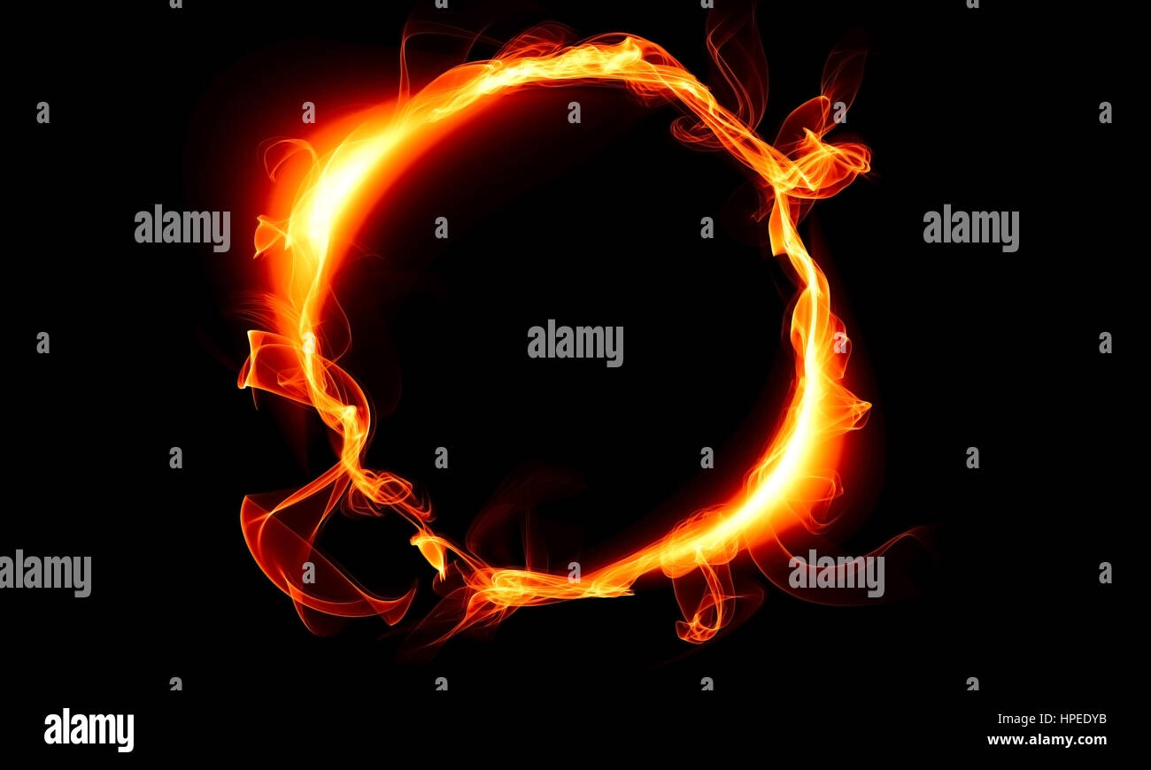 Ring consisting of a fire. The magical thing. Fantasy Stock Photo - Alamy