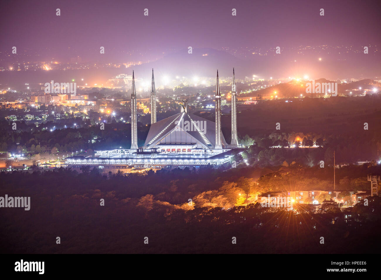 Aerial view of Shah Faisal Mosque Islamabad, Pakistan Stock Photo Alamy