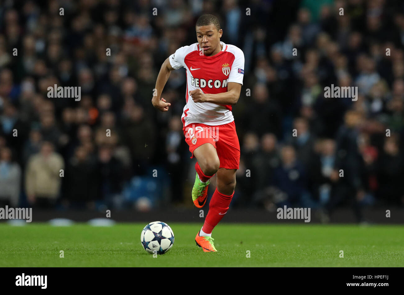 Monaco S Kylian Mbappe Lottin During The Uefa Champions League Match Stock Photo Alamy
