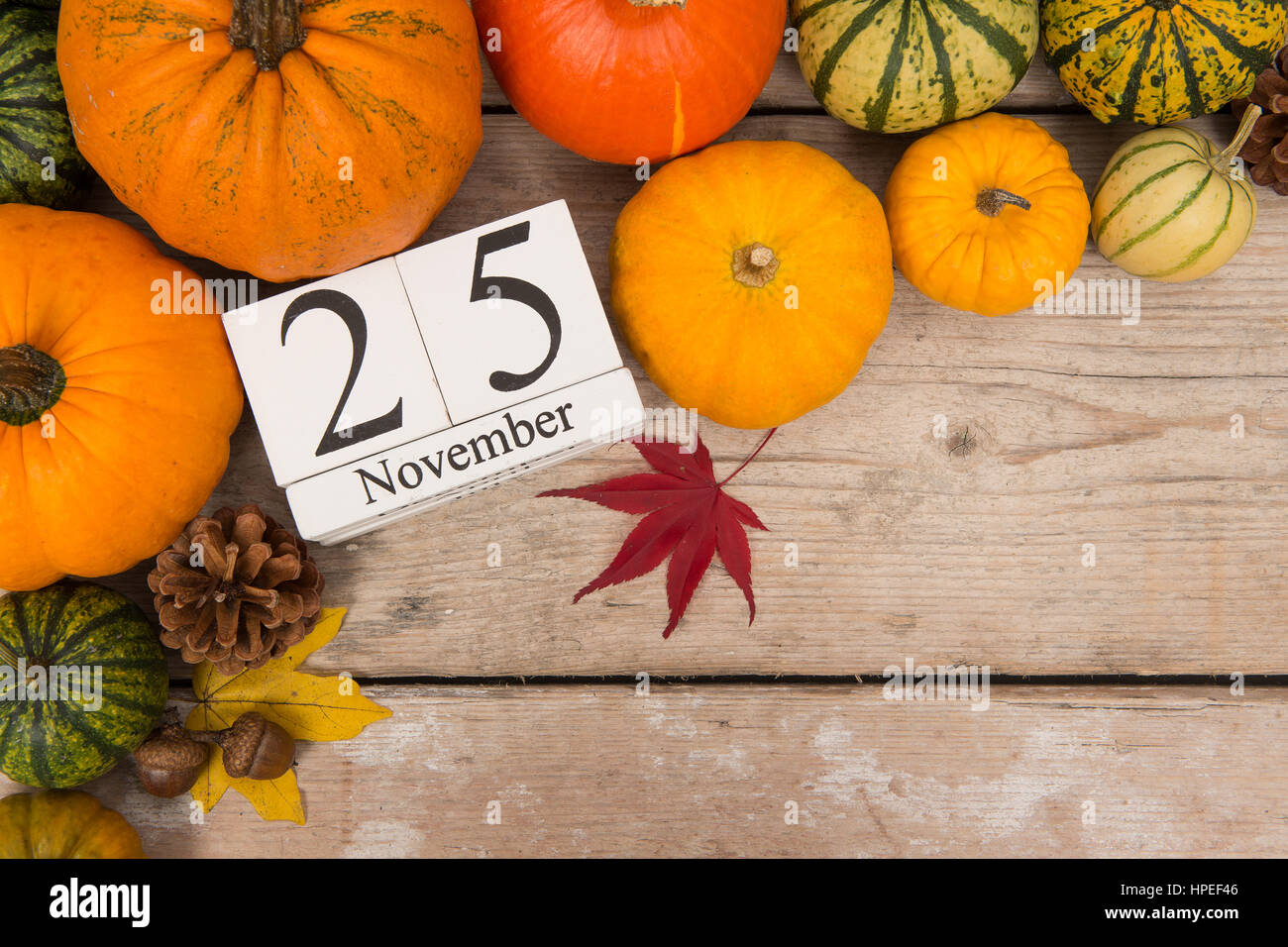 Thanksgiving Day, Calendar Date In November For Background Stock Photo,  Picture and Royalty Free Image. Image 3668236.