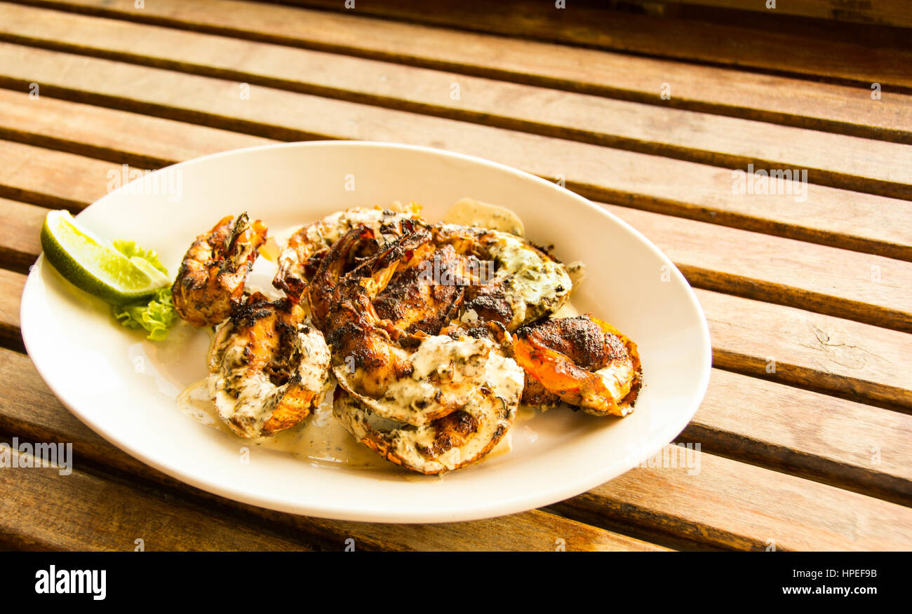 Spiny Lobster covered in Hollandaise sauce Stock Photo Alamy