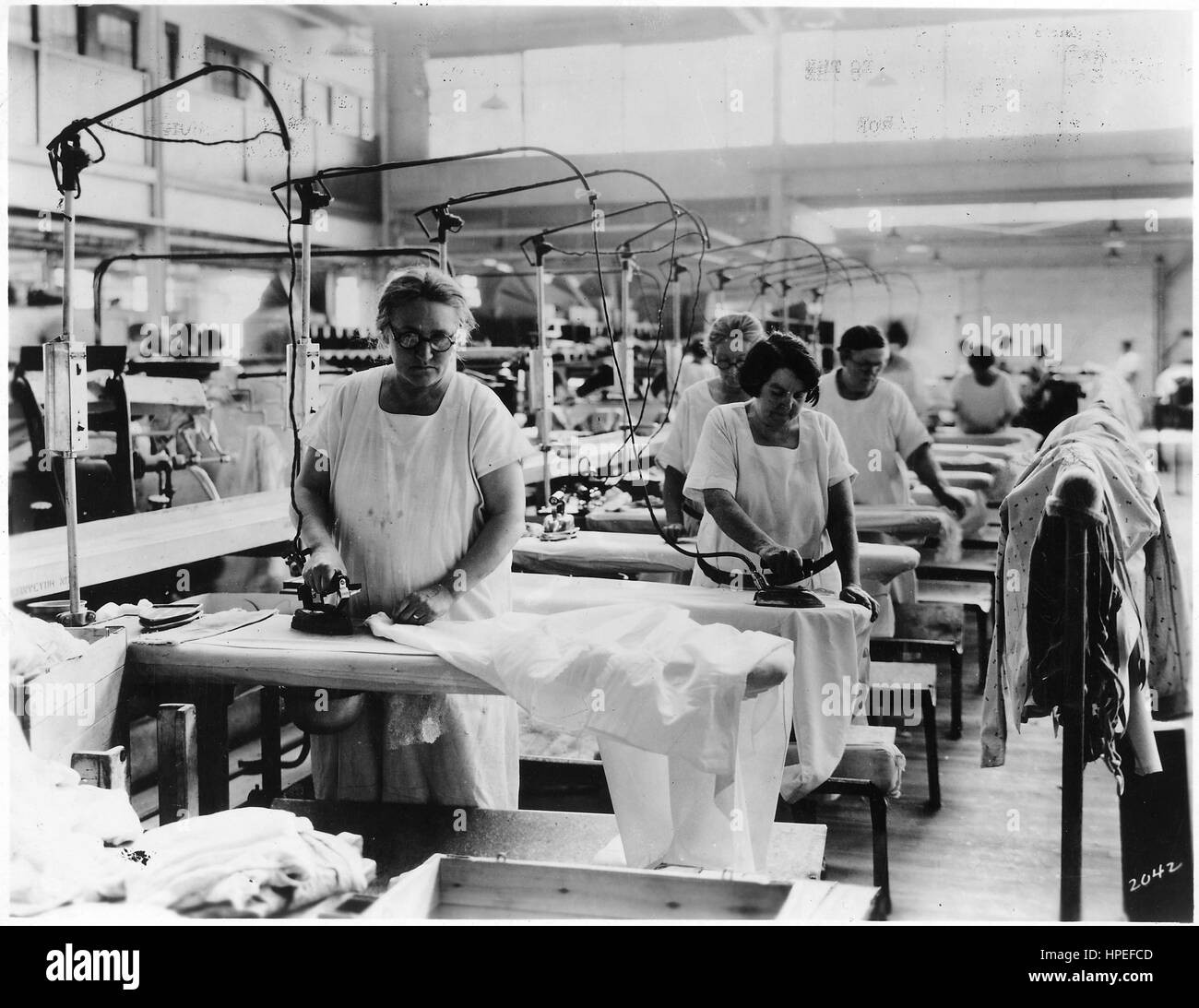 Woman doing ironing Black and White Stock Photos & Images Alamy