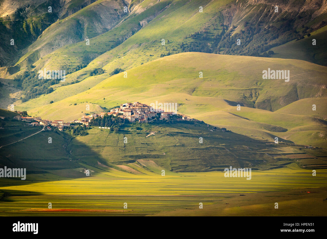Italy Umbria Castelluccio Di High Resolution Stock Photography And 