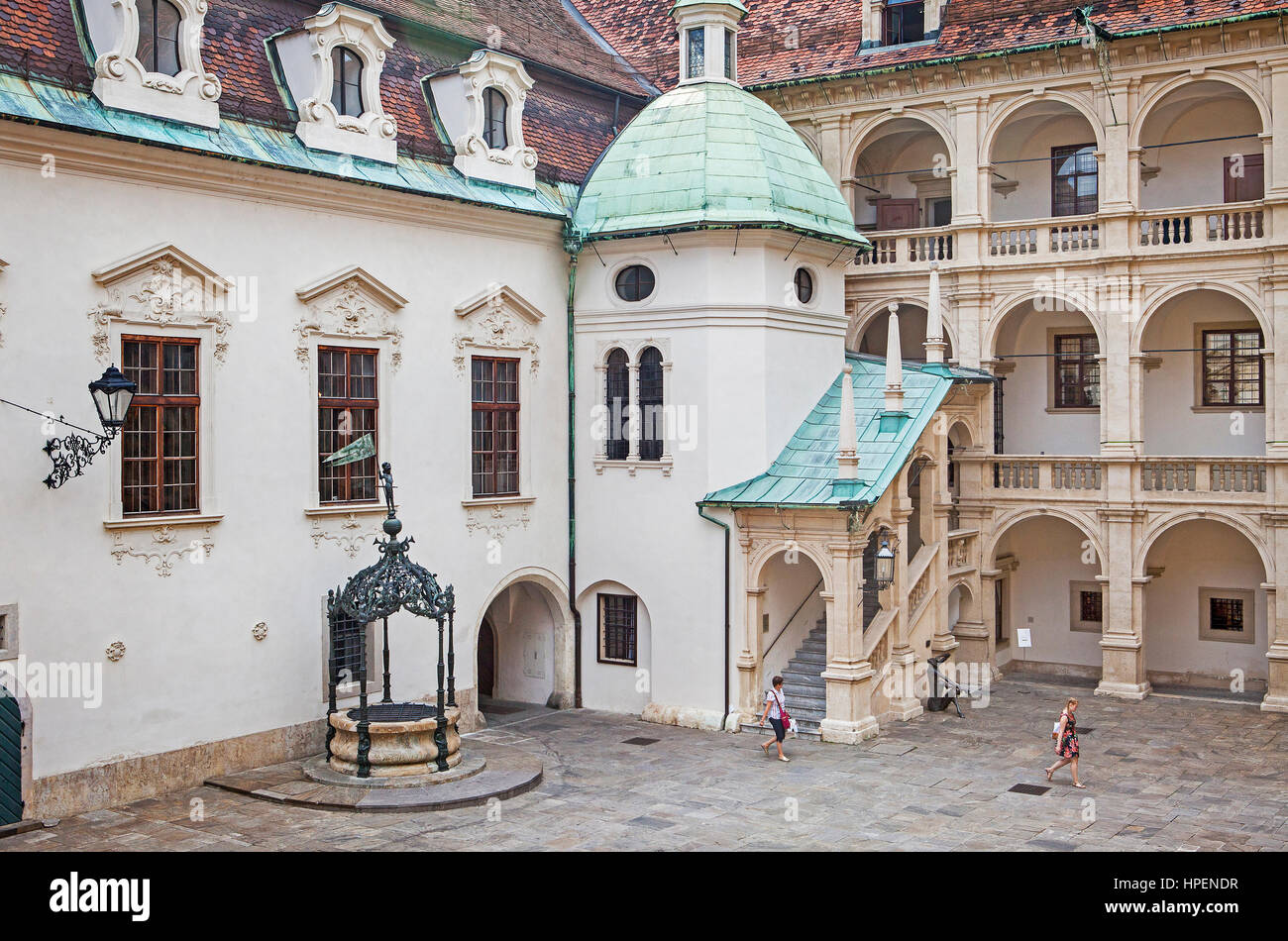 courtyard of Landhaus, Landhausshof, Graz, Austria Stock Photo