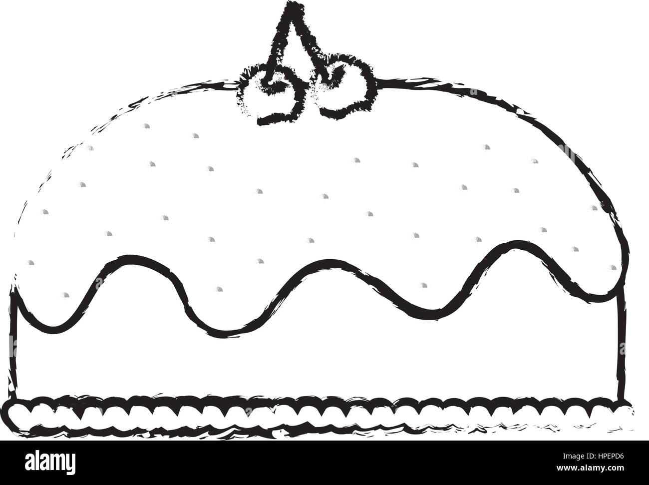 Delicious birthday cake Stock Vector Image & Art - Alamy
