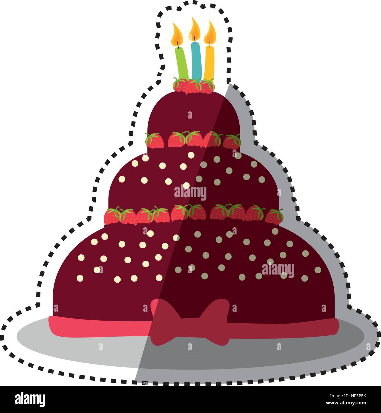 Delicious birthday cake Stock Vector Image & Art - Alamy