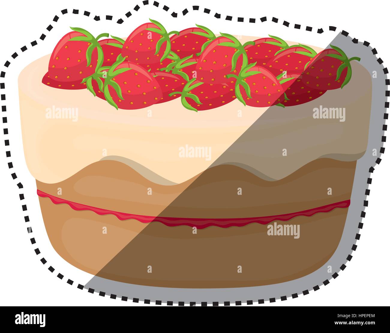 Delicious birthday cake Stock Vector Image & Art - Alamy
