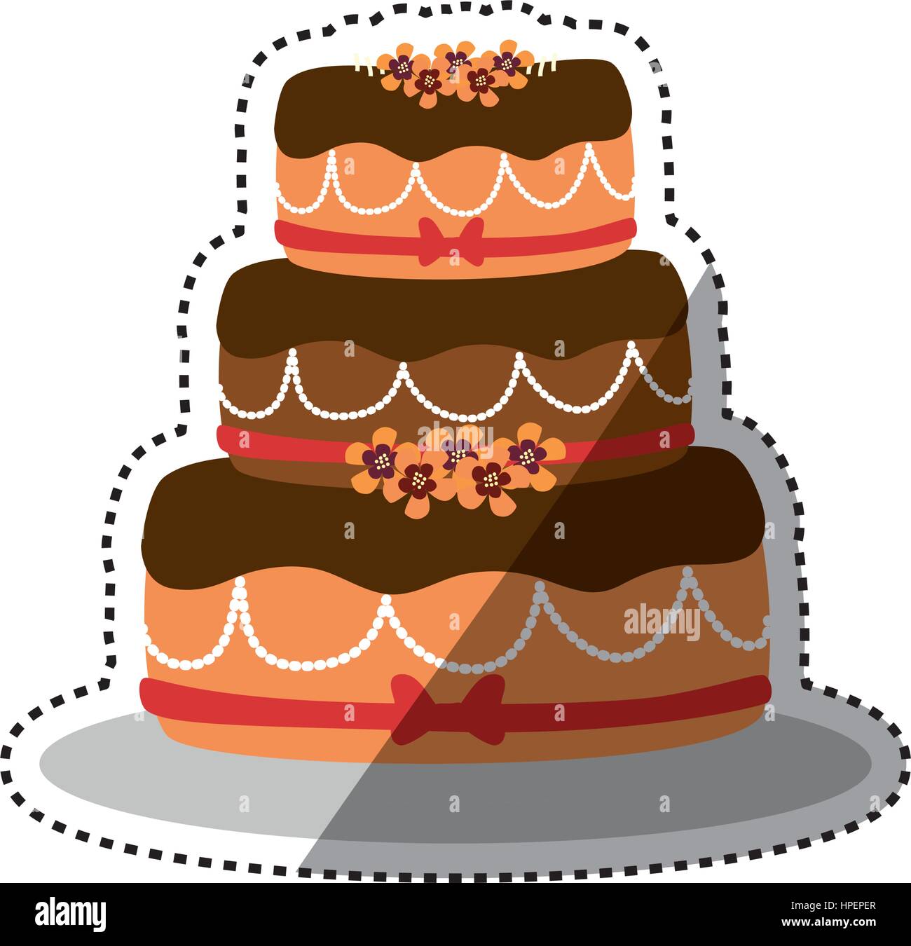 Delicious birthday cake Stock Vector Image & Art - Alamy