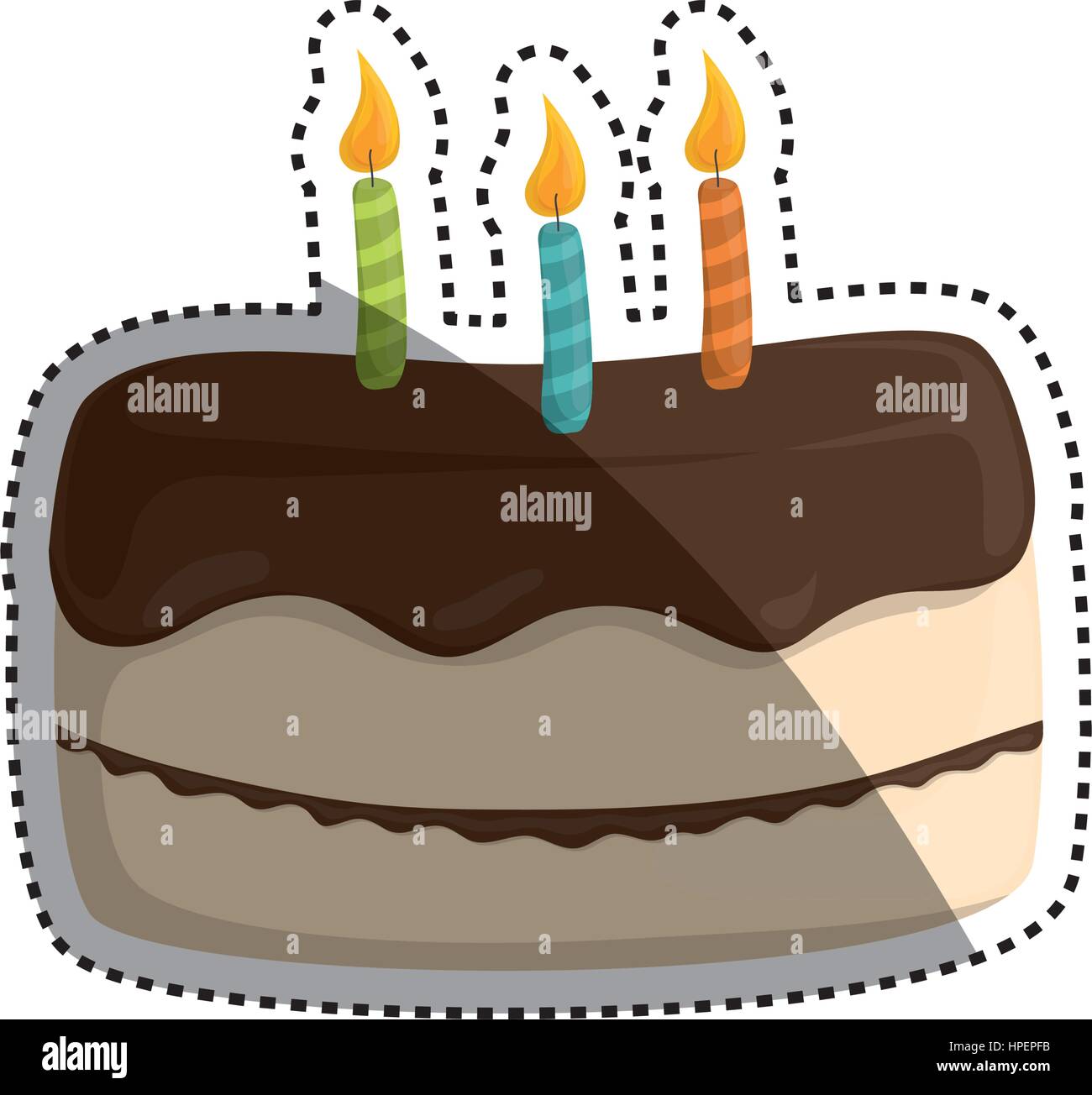 Delicious birthday cake Stock Vector Image & Art - Alamy