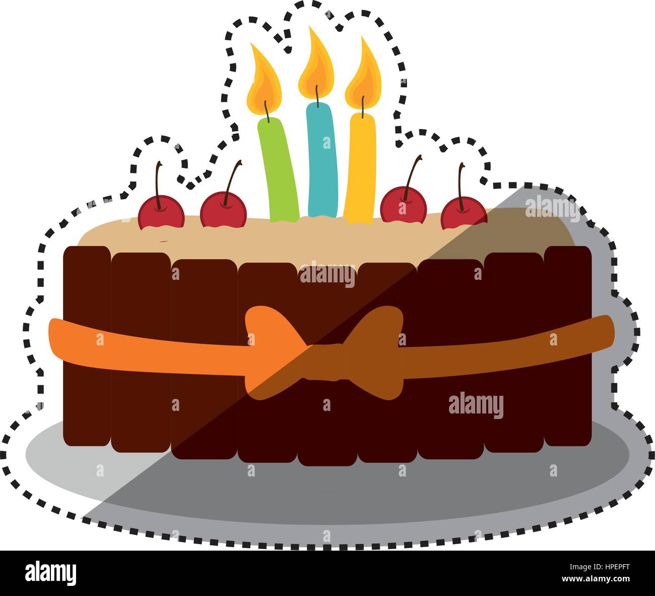 Delicious birthday cake Stock Vector Image & Art - Alamy