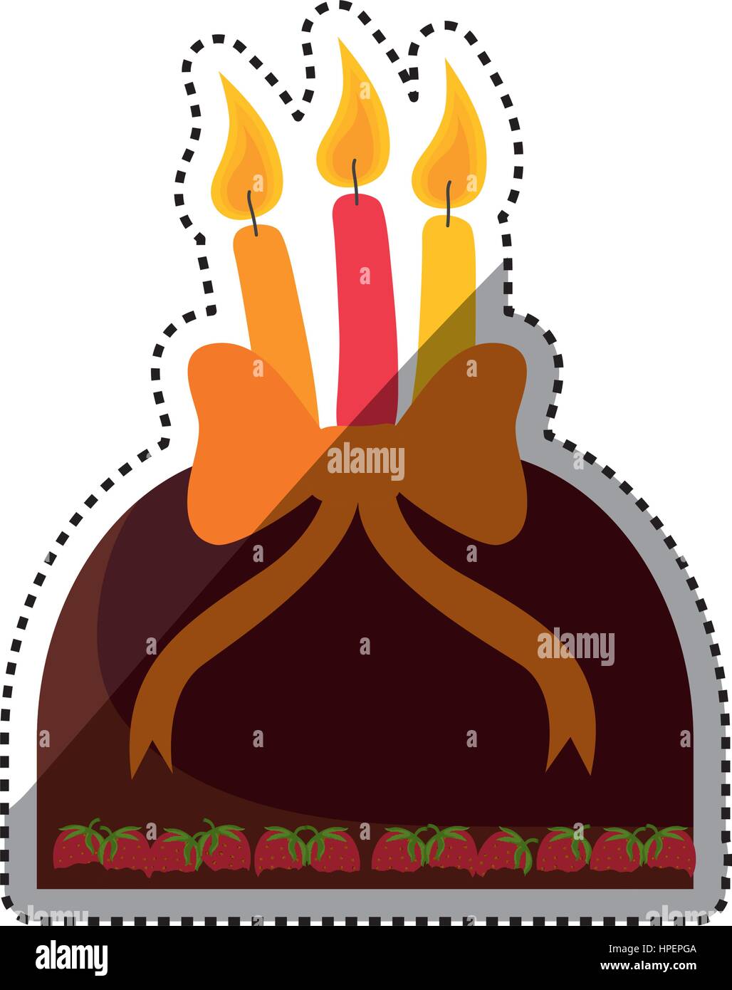 Delicious birthday cake Stock Vector Image & Art - Alamy