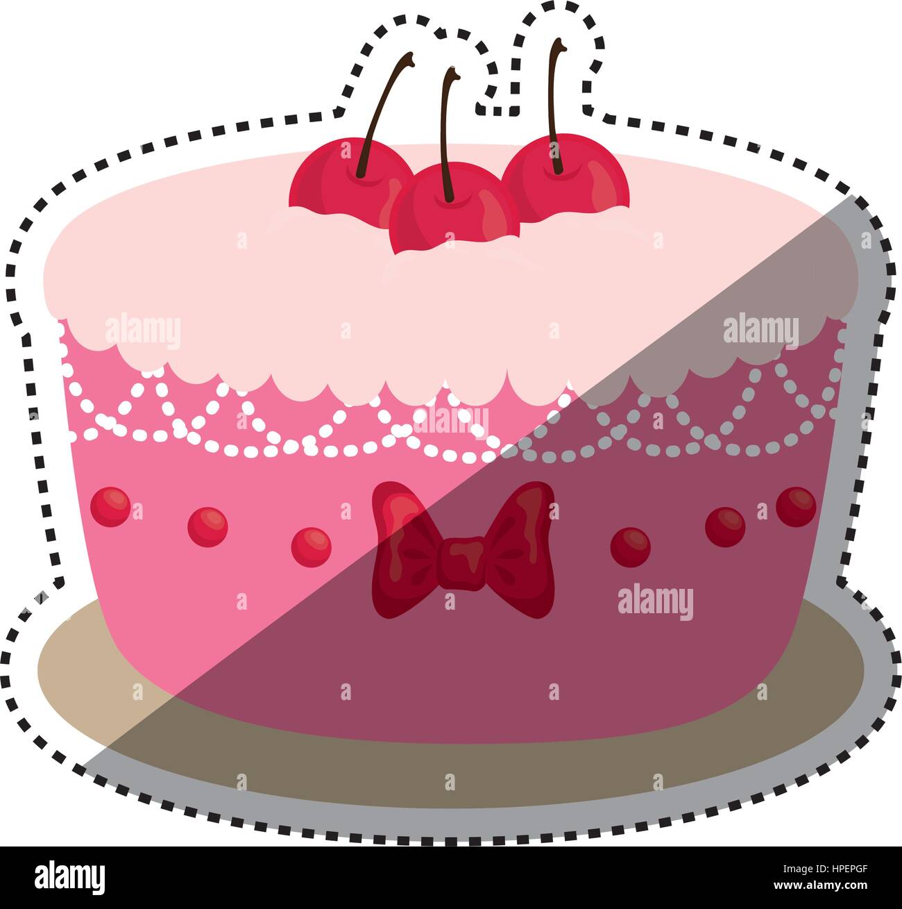 Delicious birthday cake Stock Vector Image & Art - Alamy