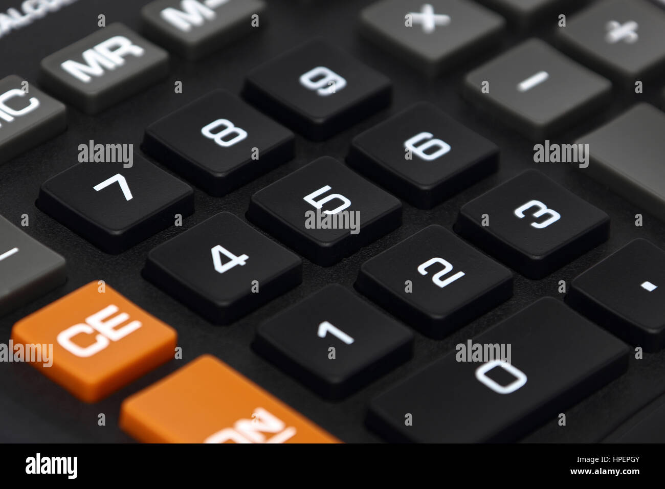 Calculator inclined keypad Stock Photo