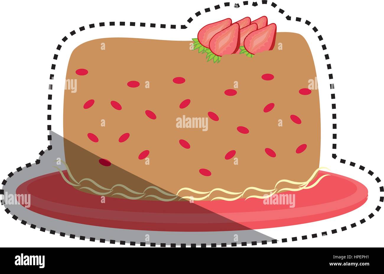 Delicious birthday cake Stock Vector Image & Art - Alamy