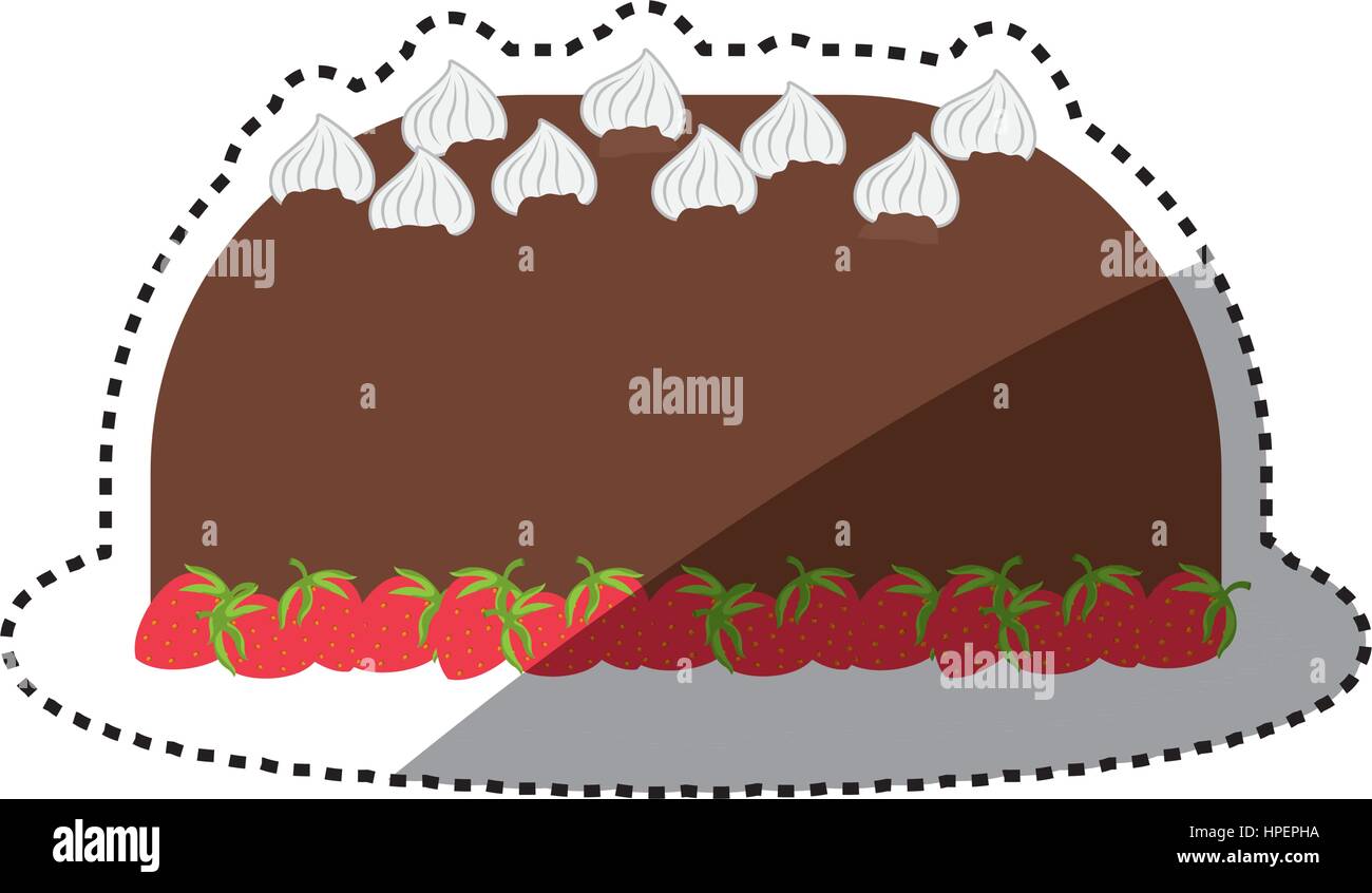 Delicious birthday cake Stock Vector Image & Art - Alamy