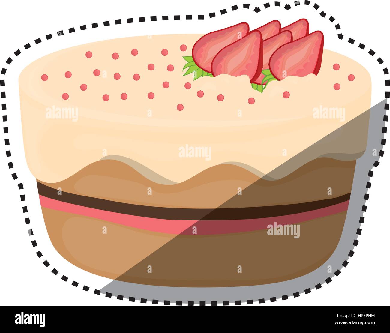 Delicious birthday cake Stock Vector Image & Art - Alamy