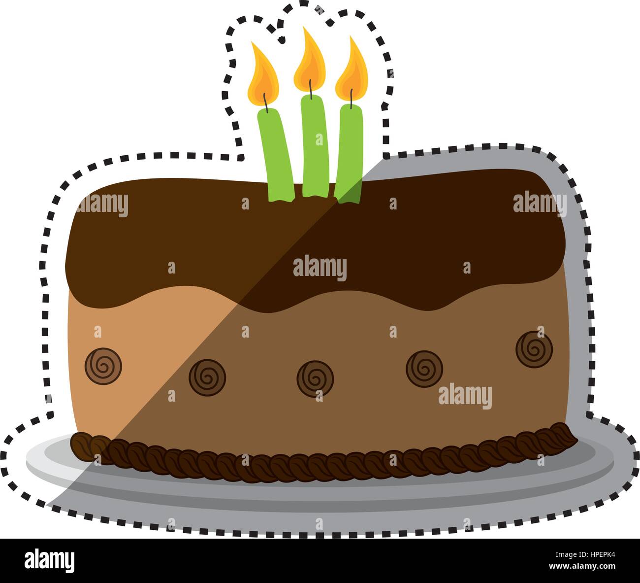 Delicious birthday cake Stock Vector Image & Art - Alamy