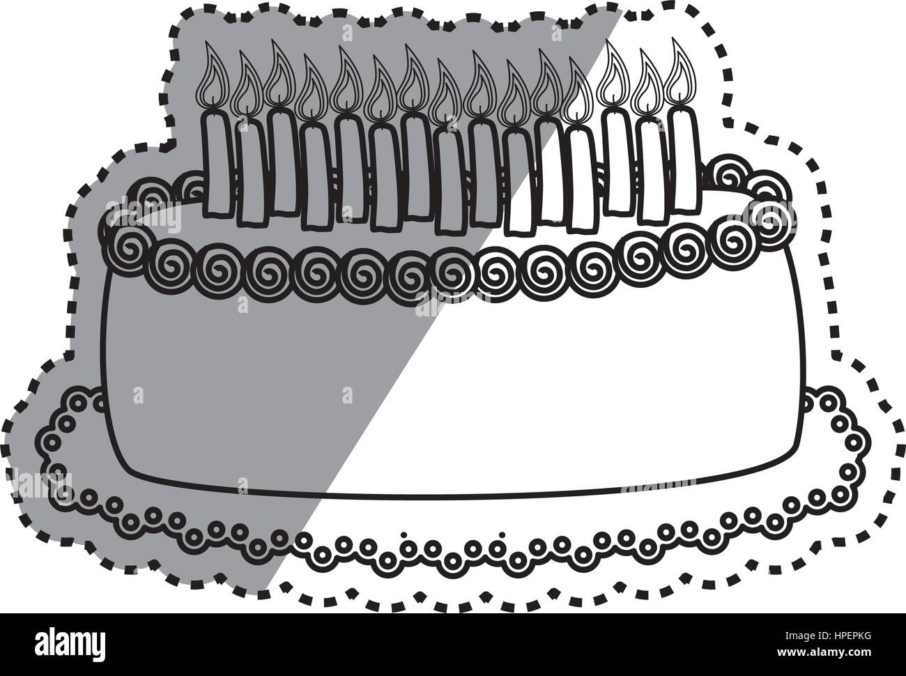 Delicious birthday cake Stock Vector Image & Art - Alamy