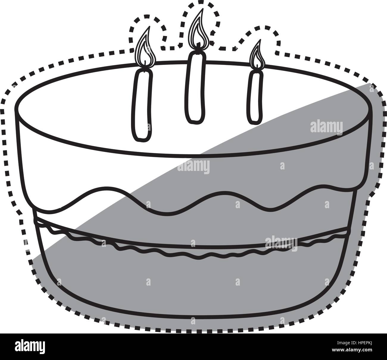 Delicious birthday cake Stock Vector Image & Art - Alamy