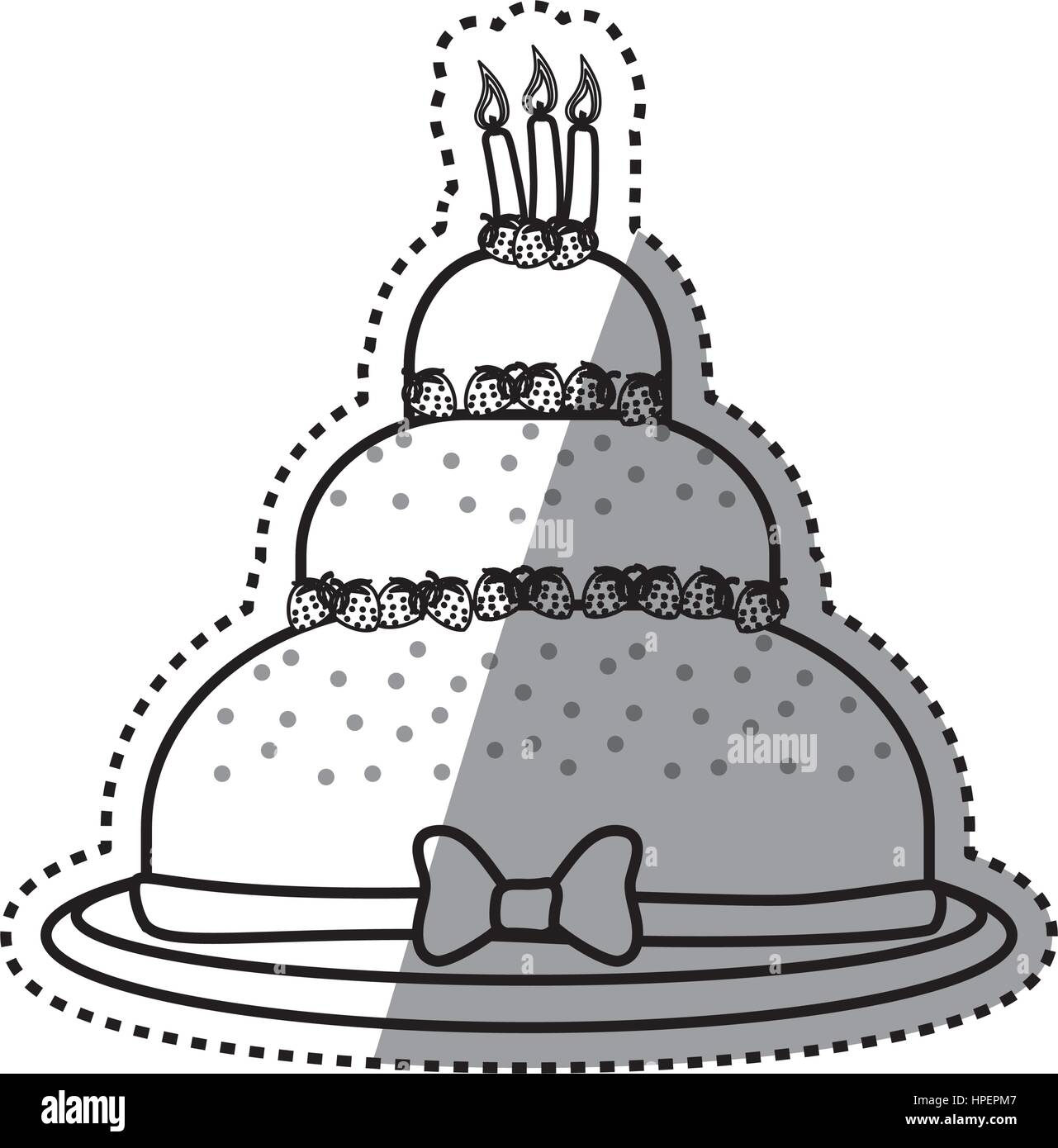Delicious birthday cake Stock Vector Image & Art - Alamy