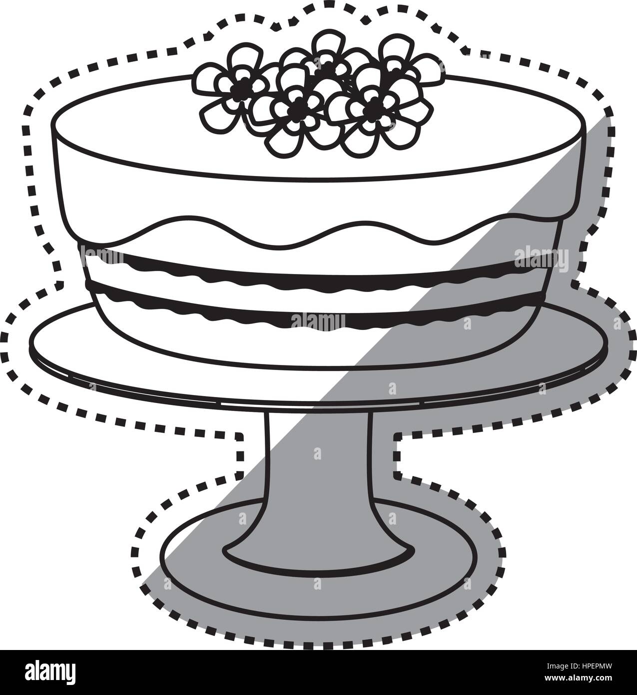 Delicious birthday cake Stock Vector Image & Art - Alamy