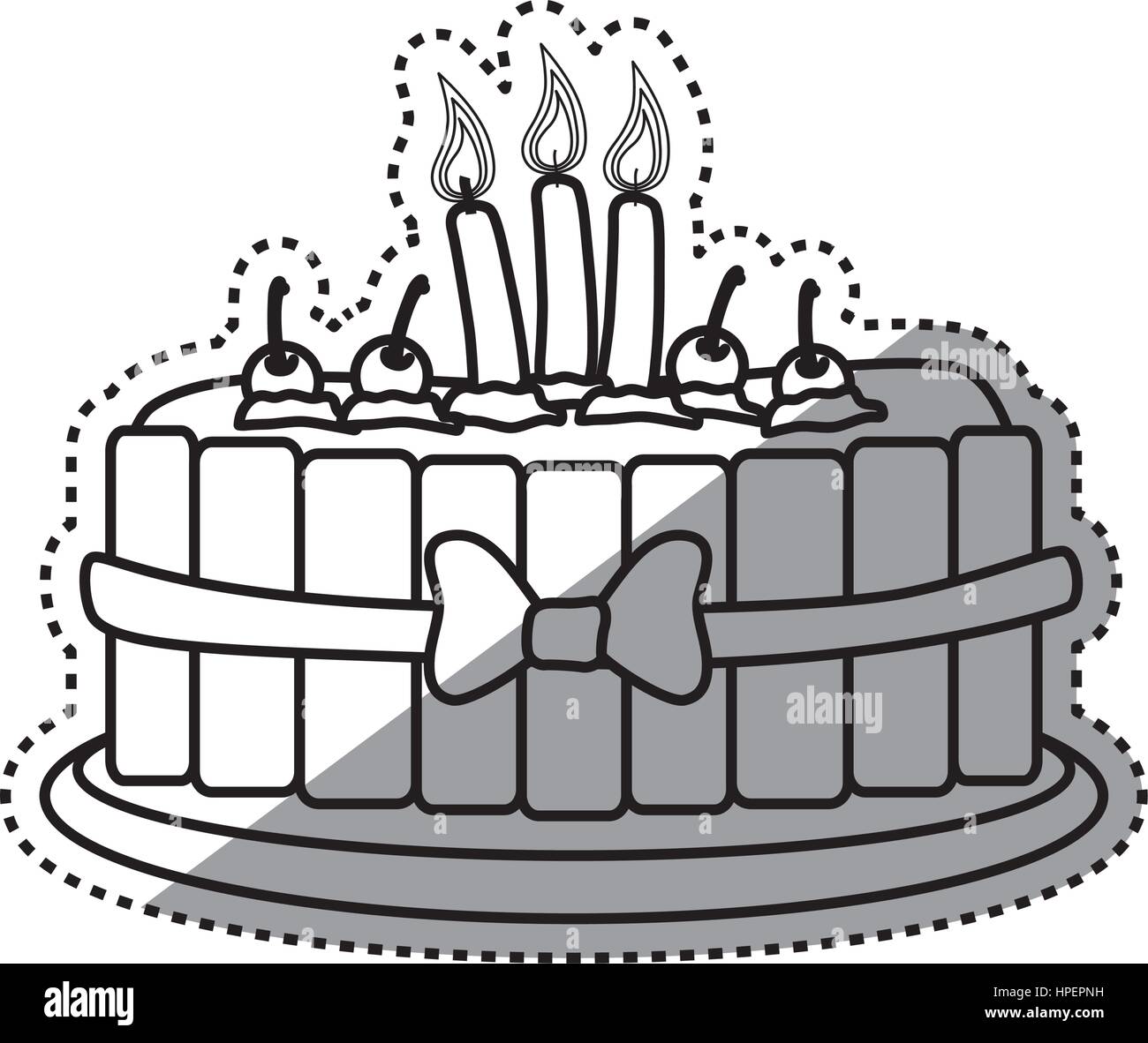 Delicious birthday cake Stock Vector Image & Art - Alamy