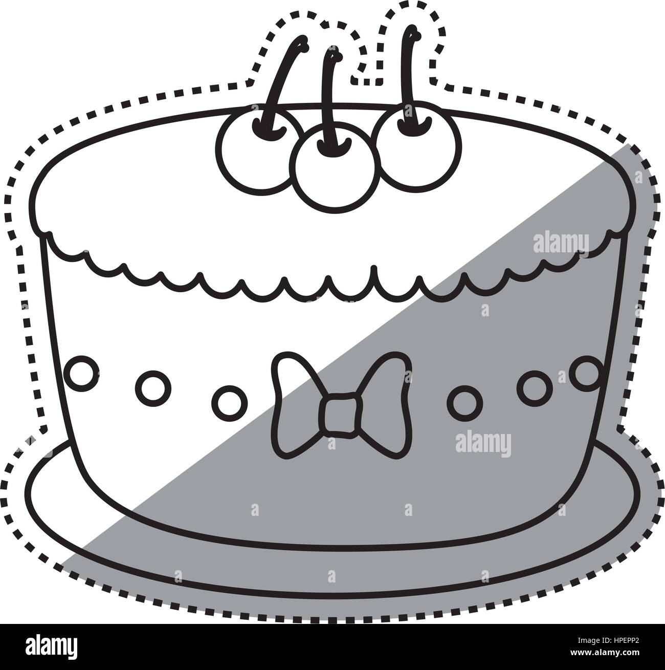 Delicious birthday cake Stock Vector Image & Art - Alamy