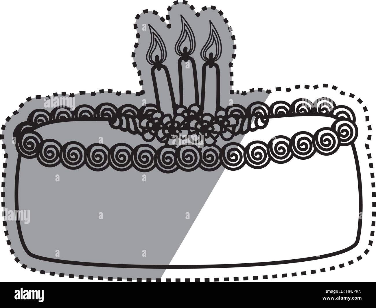 Delicious birthday cake Stock Vector Image & Art - Alamy