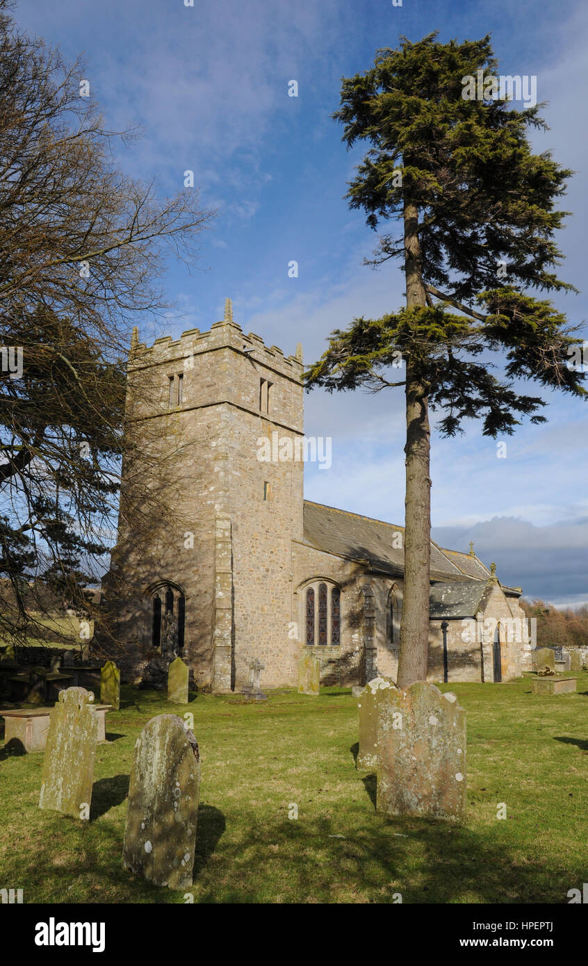 Holy Trinity Church, Coverham, Yorkshire Dales, England. Holy Trinity Church is a redundant Anglican church in the village of Coverham, North Yorkshir Stock Photo