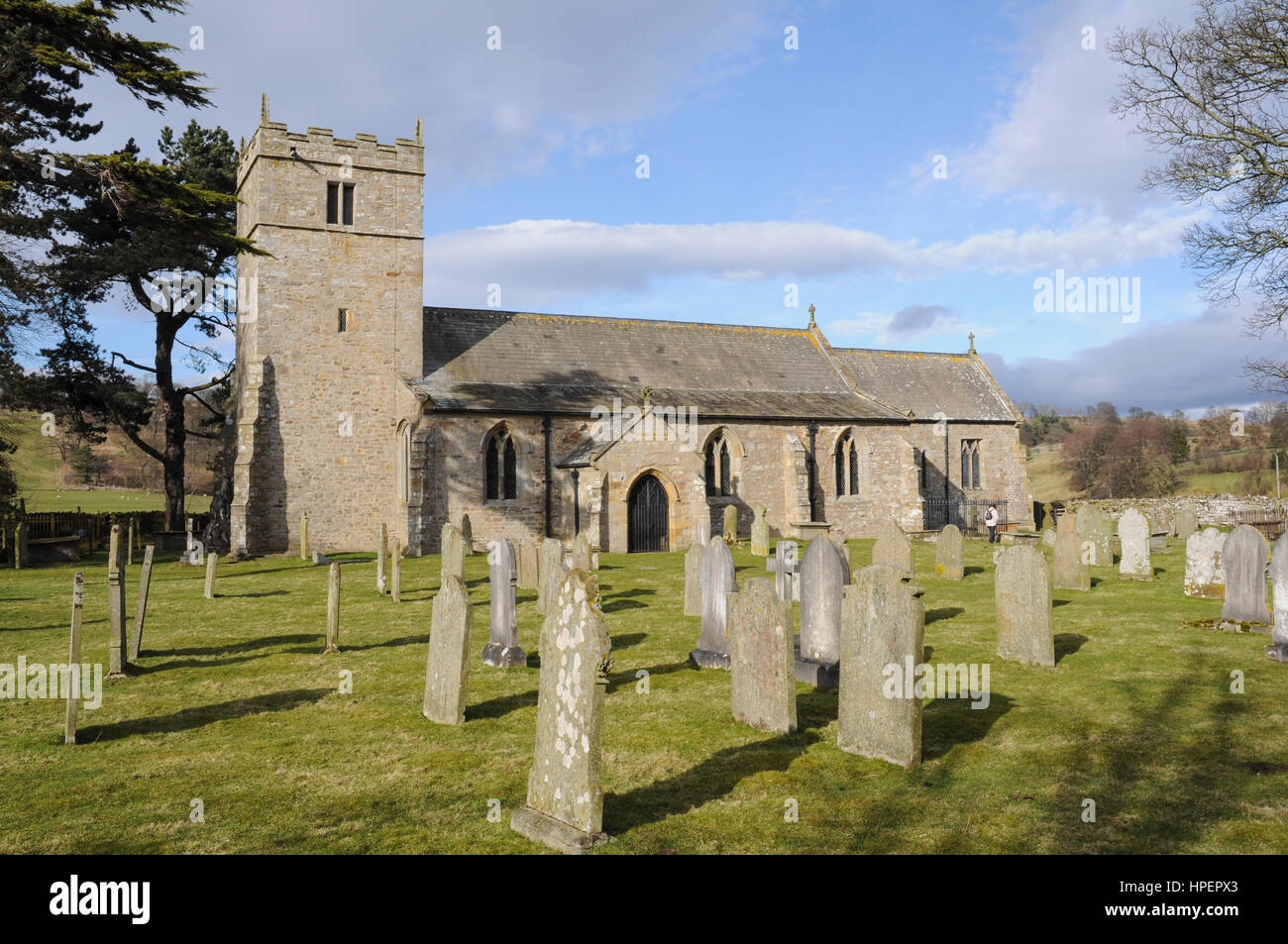 Holy Trinity Church, Coverham, Yorkshire Dales, England. Holy Trinity Church is a redundant Anglican church in the village of Coverham, North Yorkshir Stock Photo