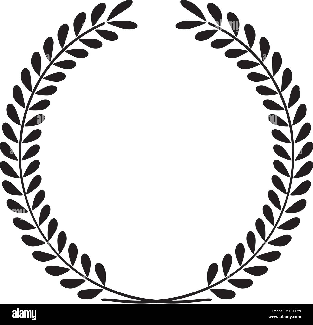 Wreath leaves ornament Stock Vector Image & Art - Alamy