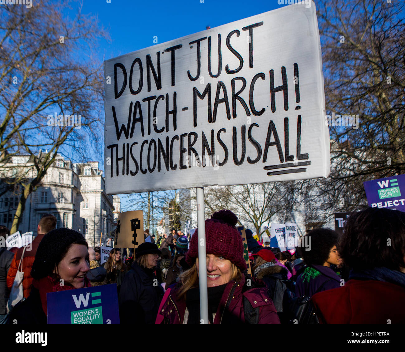 Women's March on London for the protection of fundamental rights and ...