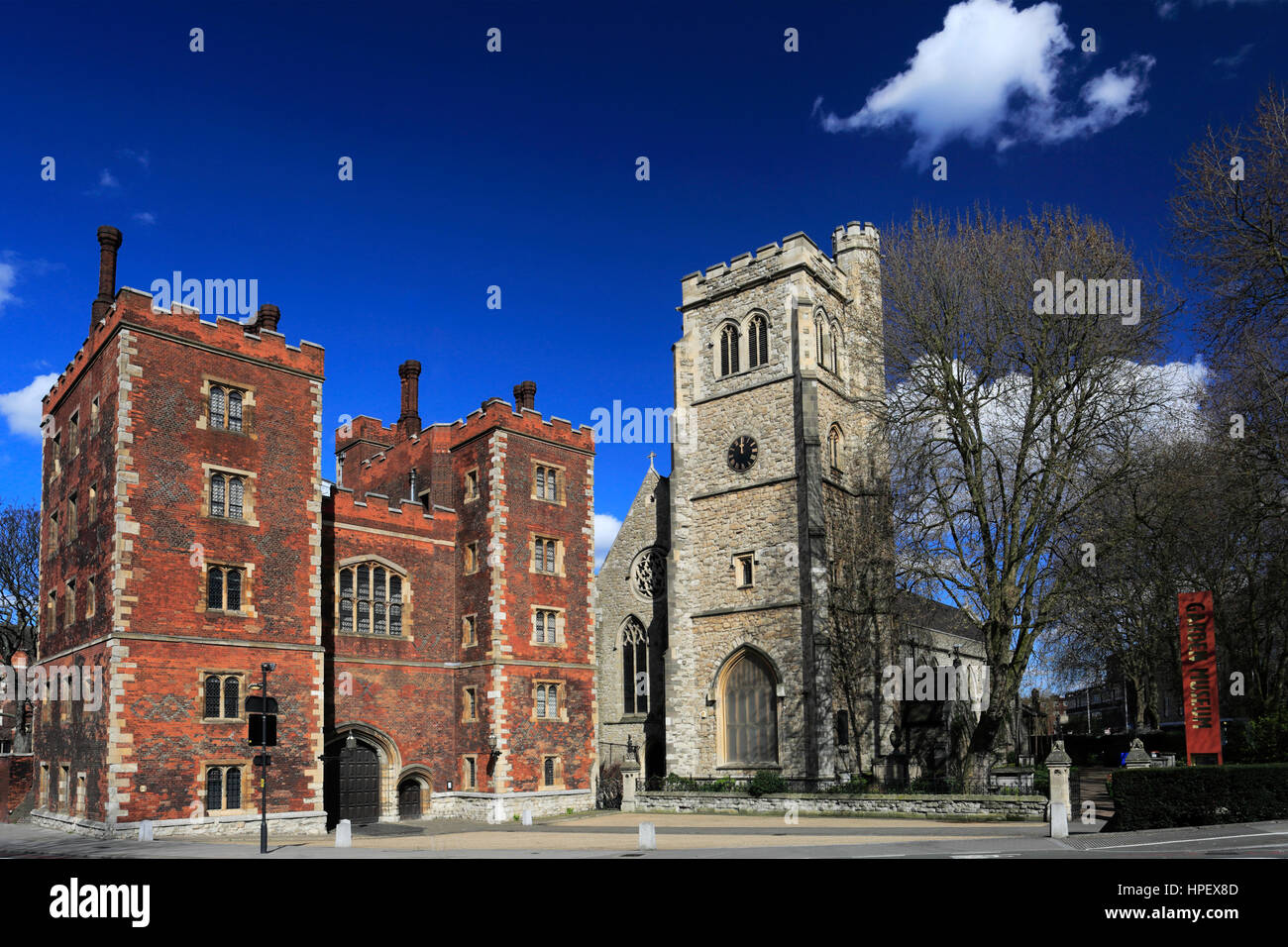 Summer, Lambeth Palace and St Marys church, Lambeth, London City