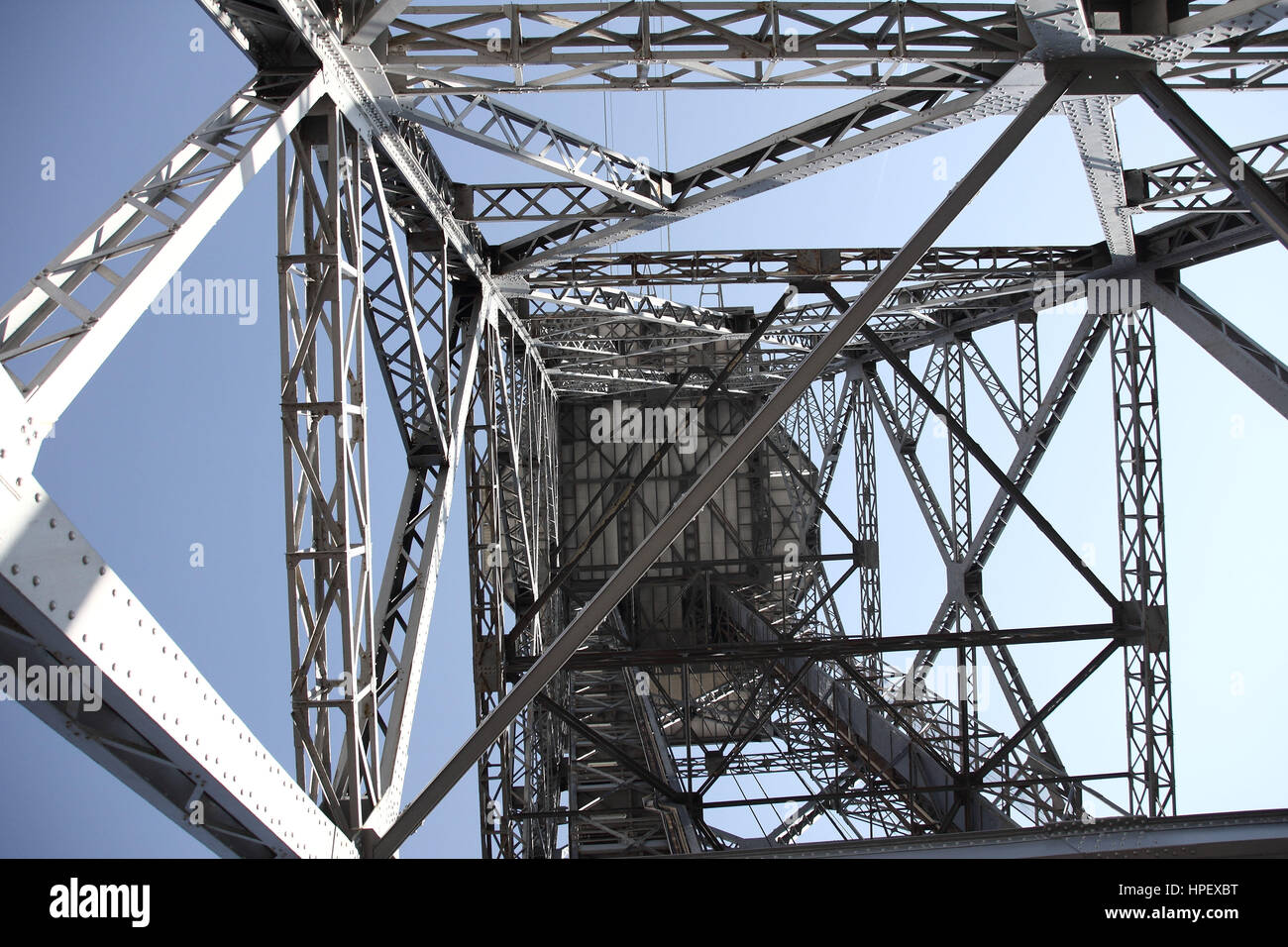 Cable car station at the port in Barcelona, from below Stock Photo - Alamy