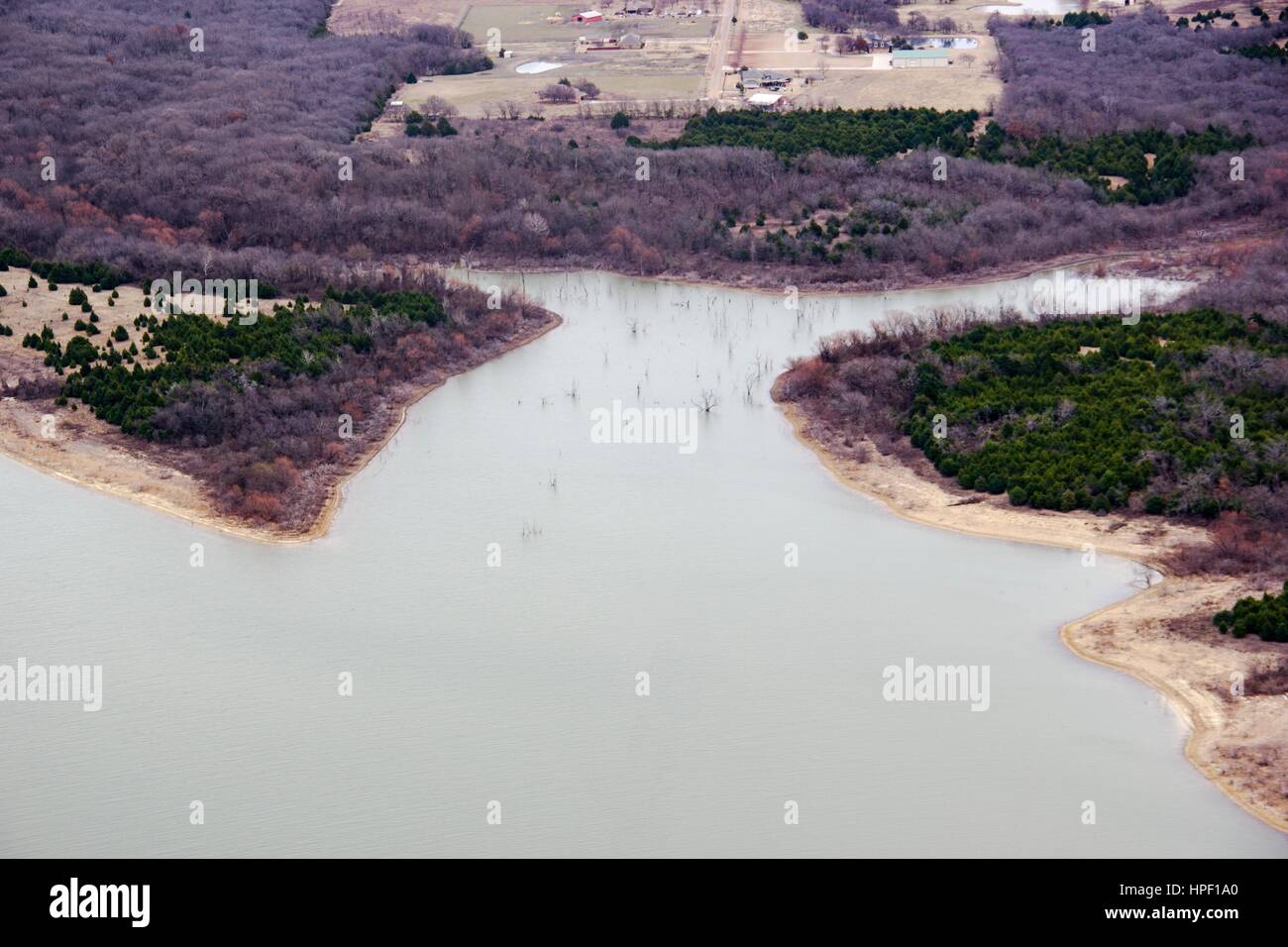 Lakeside over Texas Stock Photo
