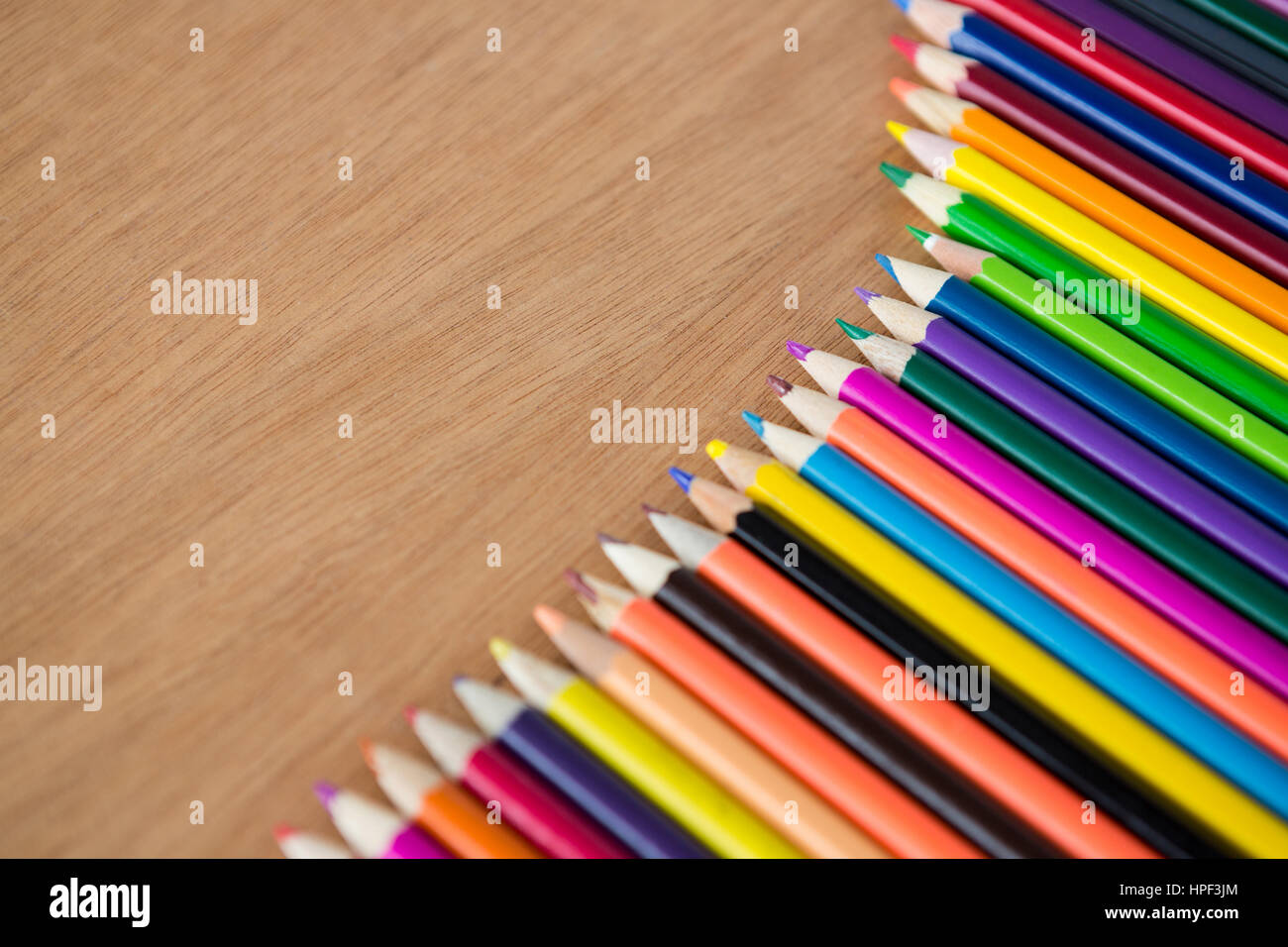 Colored Pencils Writing Utensils Coloring Arranged Stock Photo 2024318933