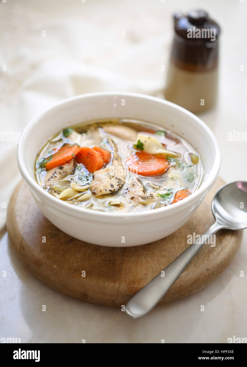 CHICKEN NOODLE SOUP Stock Photo - Alamy