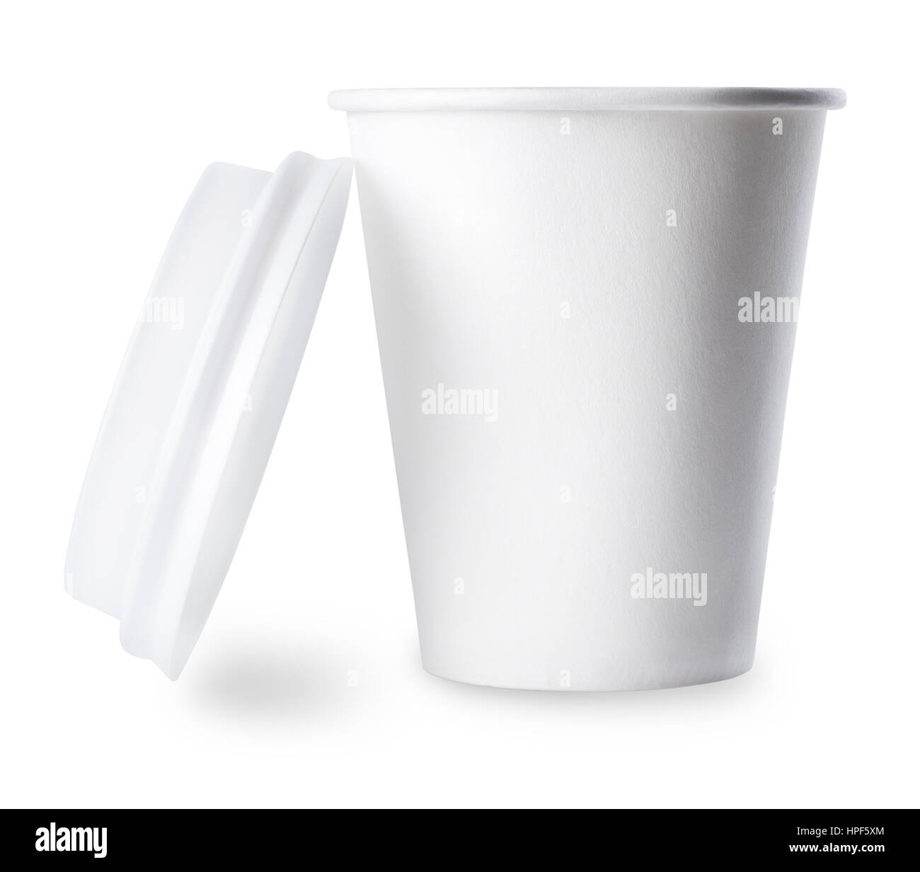 White disposable cup isolated on white background. White paper cup. To ...