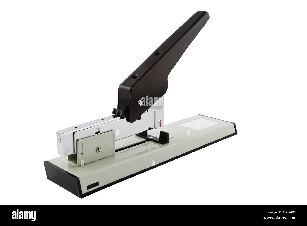 Steel stapler isolated on white background Stock Photo