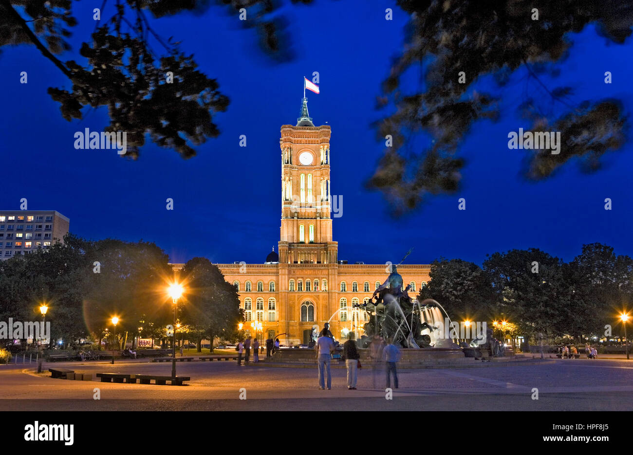 Berliner Rathaus (Red Town Hall/Red city hall).Berlin. Germany Stock Photo